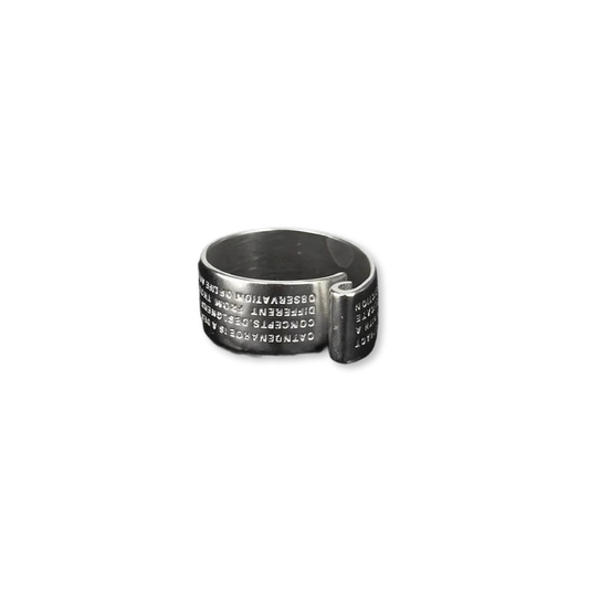 Poetic Signal | Anello a polsiera in argento sterling fatto a mano (edizione limitata Y2K)