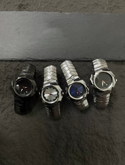 Y2K Blade Retro Watch - Non-Oakley Style Steel Quartz Unisex Vintage | Y2Bling