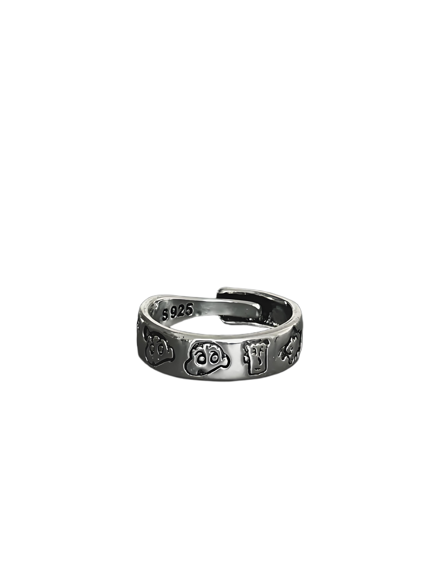 Shinnosuke-Inspired Statement Ring | Bold Childhood Icon Meets Streetwear Drip
