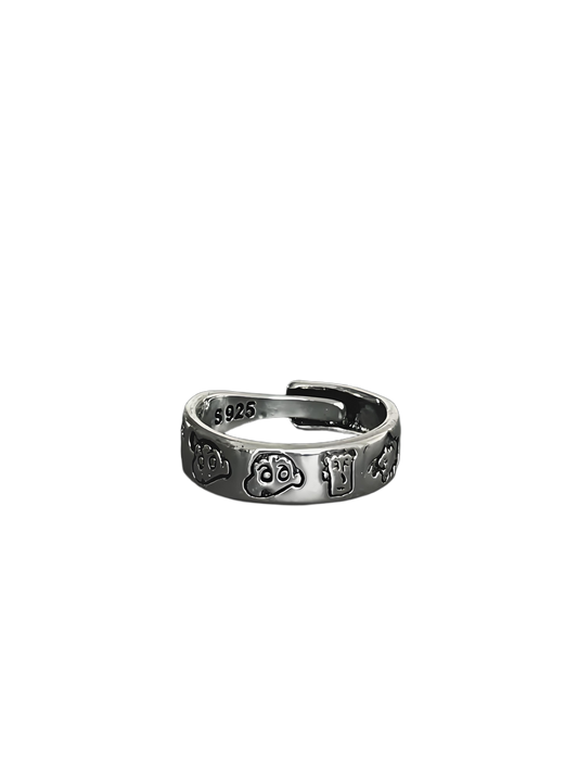 Shinnosuke-Inspired Statement Ring | Bold Childhood Icon Meets Streetwear Drip