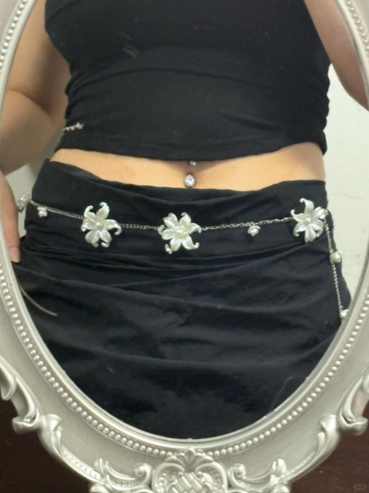 Bloom Phase Necklace/Body Chain | 130 cm Pearl-Flower Glow (Limited Edition)