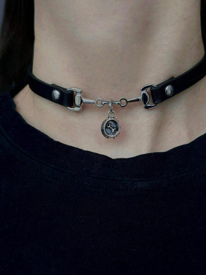 Chow Down Puppy Choker - Adjustable Stainless Steel Pet Necklace