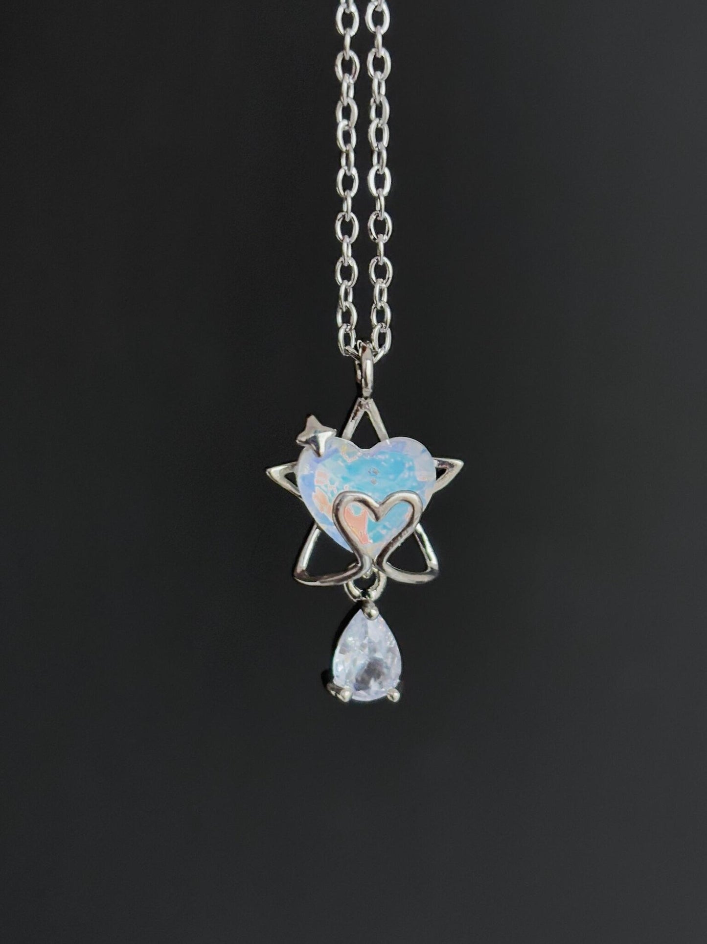 Blue Tide Nebula Necklace – Romantic Galaxy Star Pendant | Y2Bling
