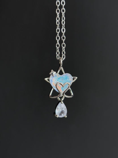 Blue Tide Nebula Necklace – Romantic Galaxy Star Pendant | Y2Bling