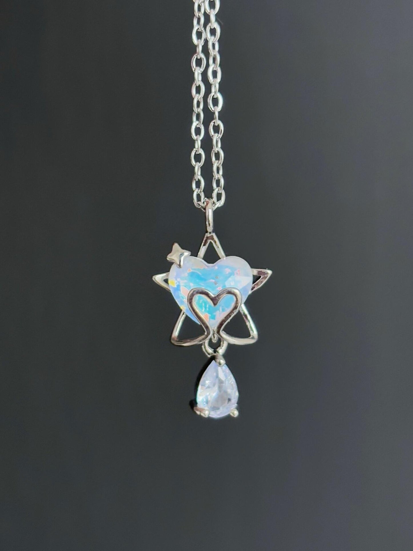 Blue Tide Nebula Necklace – Romantic Galaxy Star Pendant | Y2Bling