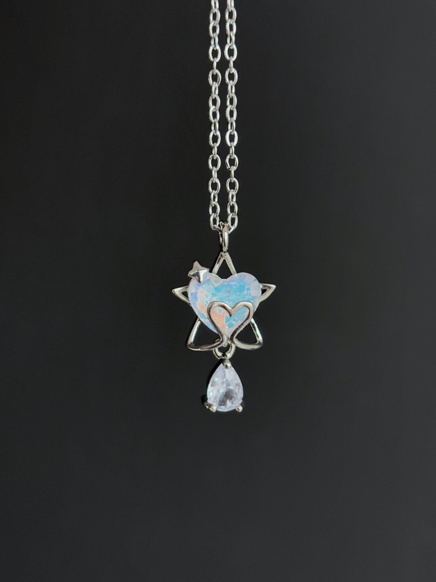 Blue Tide Nebula Necklace – Romantic Galaxy Star Pendant | Y2Bling