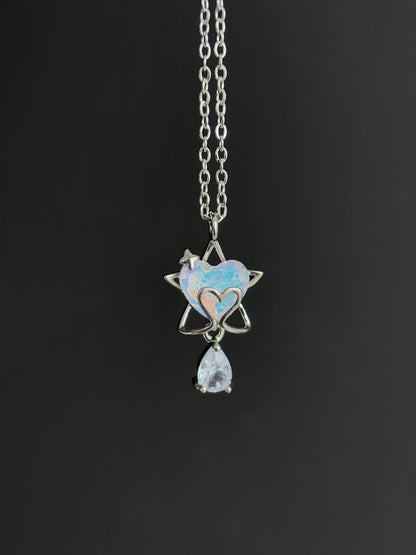 Blue Tide Nebula Necklace – Romantic Galaxy Star Pendant | Y2Bling