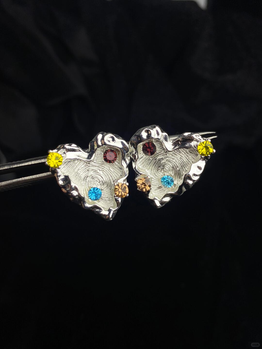 Colorful Heart Stud Earrings | Pastel Pop & Everyday Shine (Limited Edition)