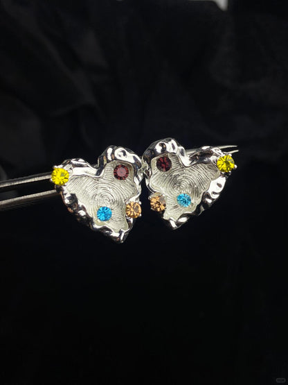 Colorful Heart Stud Earrings | Pastel Pop & Everyday Shine (Limited Edition)