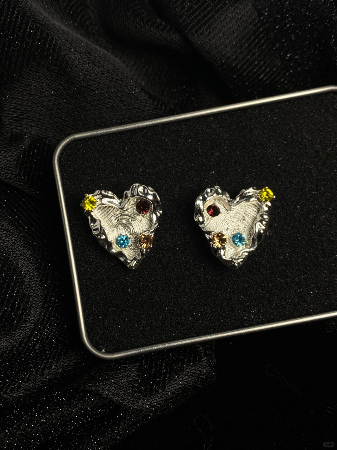 Colorful Heart Stud Earrings | Pastel Pop & Everyday Shine (Limited Edition)