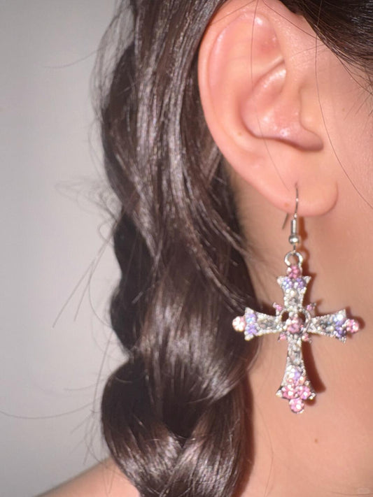 Lilith’s Dreamworld Stud Earrings | Gothic Cross & Rebel Energy (Limited Edition)
