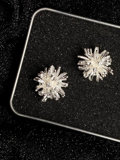 Cold Fireworks Stud Earrings | Irregular Sparkle & Night‑Sky Glow (Limited Edition)