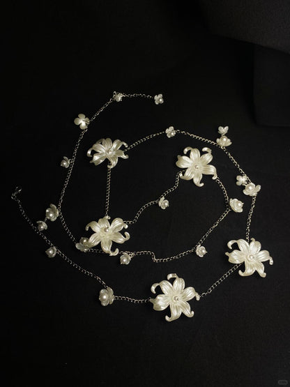 Bloom Phase Necklace/Body Chain | 130 cm Pearl-Flower Glow (Limited Edition)