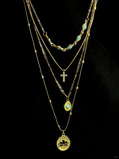 Canticle Necklace | Layered Chains & Celestial Glow (Limited Edition)