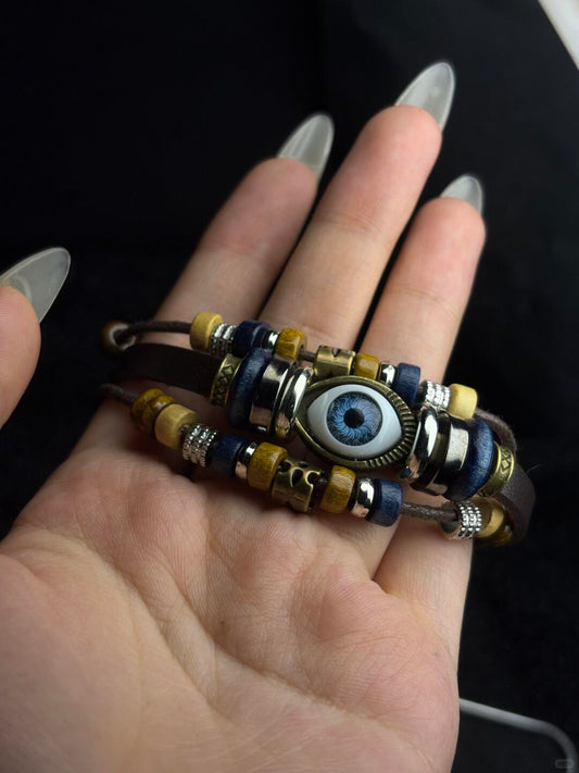 Steely Bracelet | Leather Cord & Beaded Indie Edge (Limited Edition)