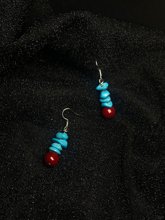 Wilderness Earrings | Turquoise & Cinnabar Indie Glow (Limited Edition)