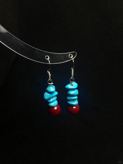 Wilderness Earrings | Turquoise & Cinnabar Indie Glow (Limited Edition)