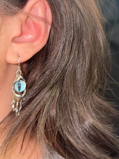 Cthulhu’s Tear Ear Cuffs | Eldritch Eye & Minimal Dark Glow (Limited Edition)