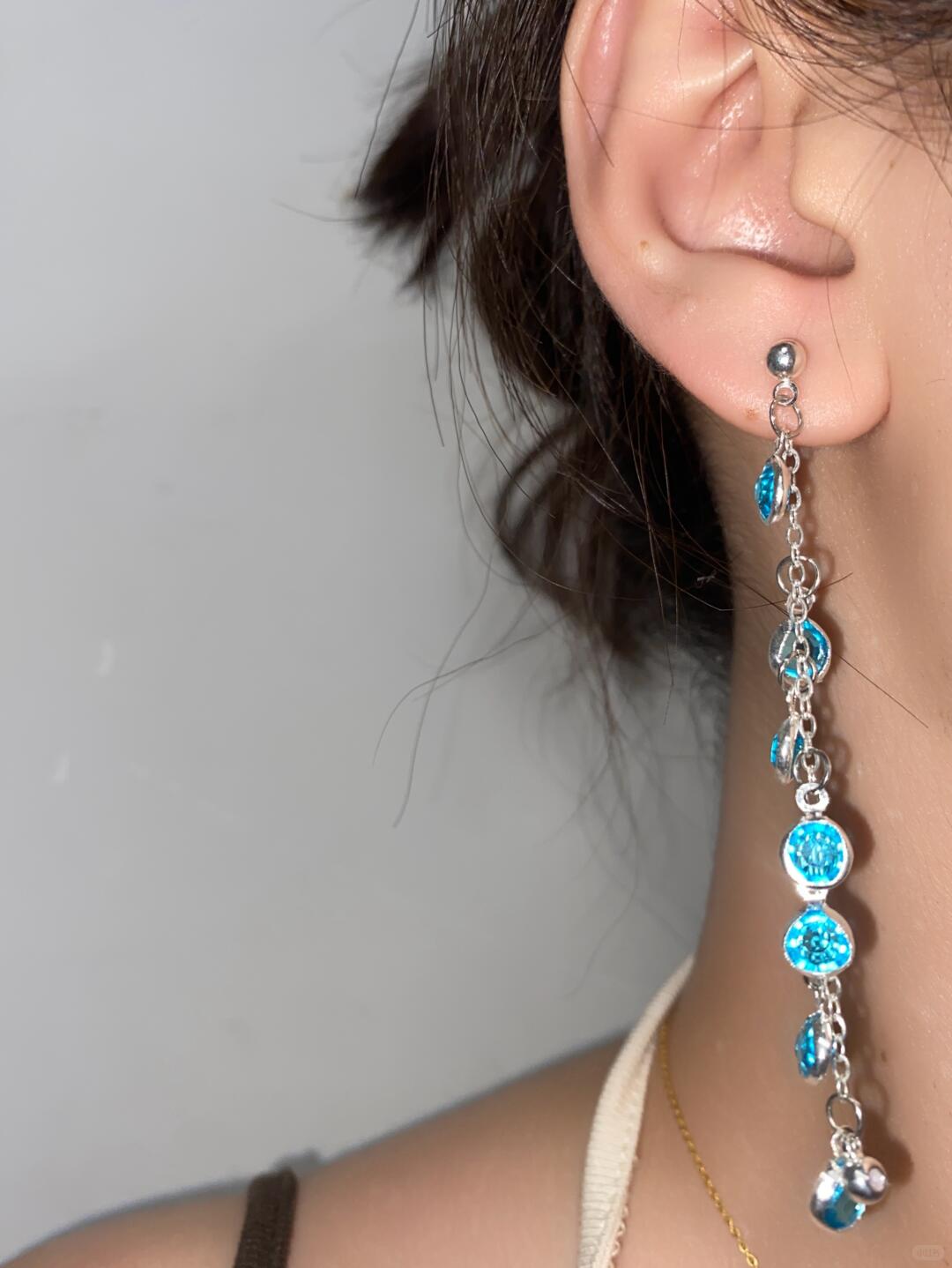 Aqua Switch Stud Earrings | Two-Way Wear & Sunlit Shine (Limited Edition)