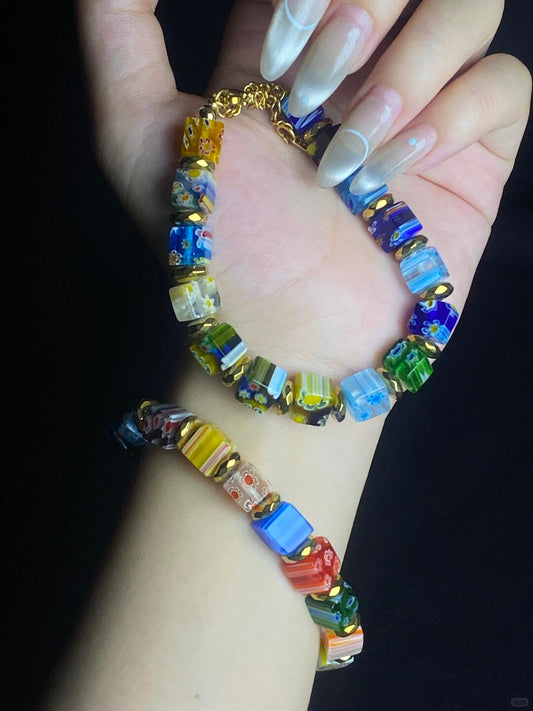 Bloom Tales Bracelet | Glass Flower Beads & Summer Color (Limited Edition)