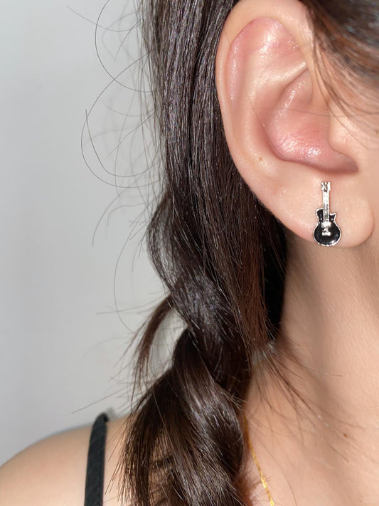 Guitarist Stud Earrings | Indie Melody & Stage‑Light Sparkle (Limited Edition)