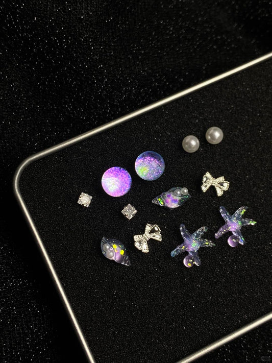 Beach Party Stud Earrings | Glossy Bubble Pop & Sunlit Shine (Limited Edition)