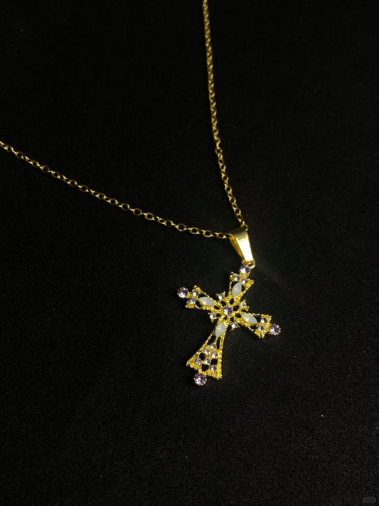 Y2Bling Cross Necklace | Bold Cross Pendant (Limited Edition)