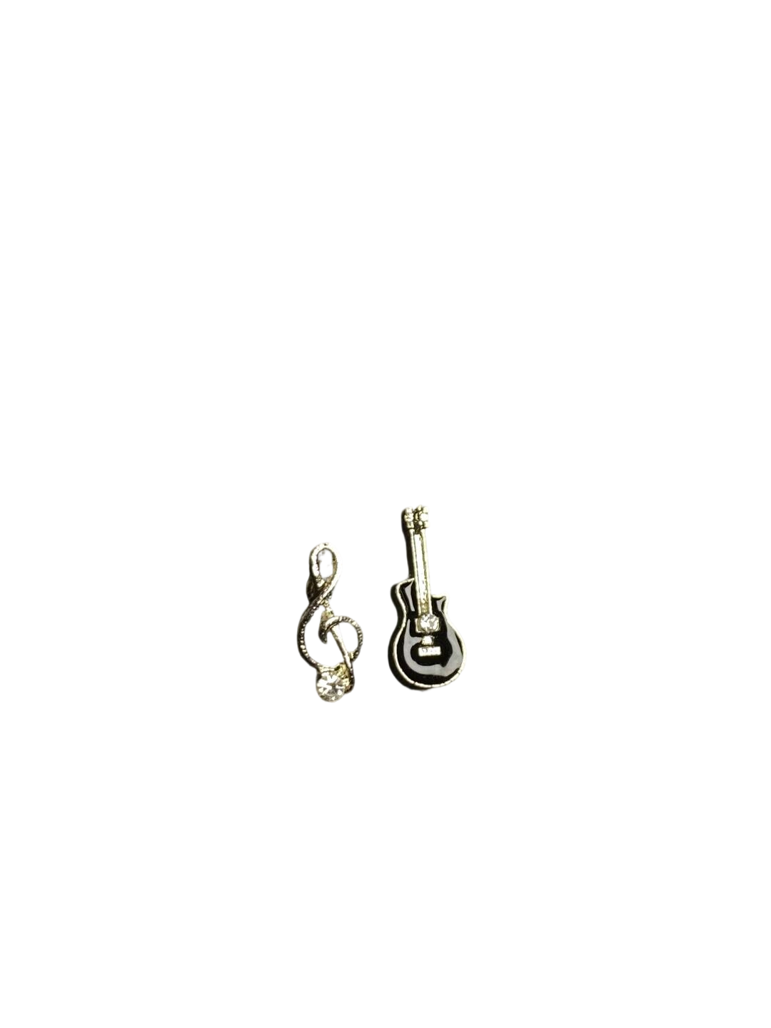 Y2Bling Guitarist Stud Earrings | Rock Guitar Motif (Limited Edition)