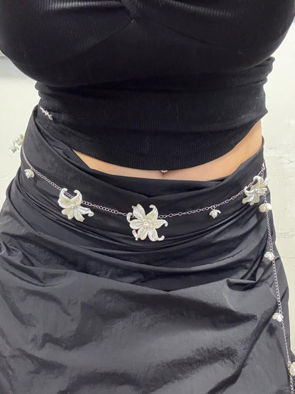 Bloom Phase Necklace/Body Chain | 130 cm Pearl-Flower Glow (Limited Edition)