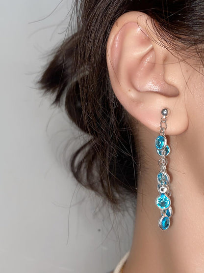 Aqua Switch Stud Earrings | Two-Way Wear & Sunlit Shine (Limited Edition)