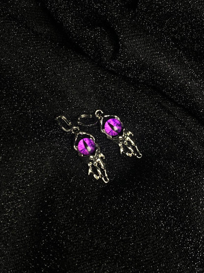 Cthulhu’s Tear Ear Cuffs | Gothic Eye & Occult Glow (Limited Edition)