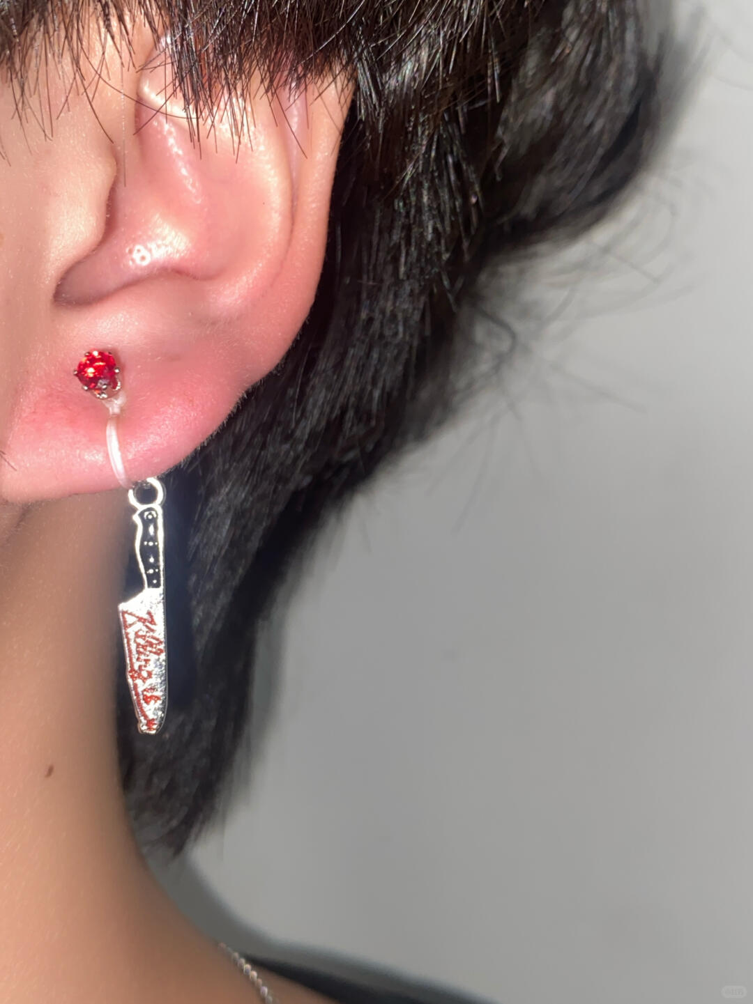Kill Bill Ear Clips | Red & Black Punk Edge (Limited Edition)
