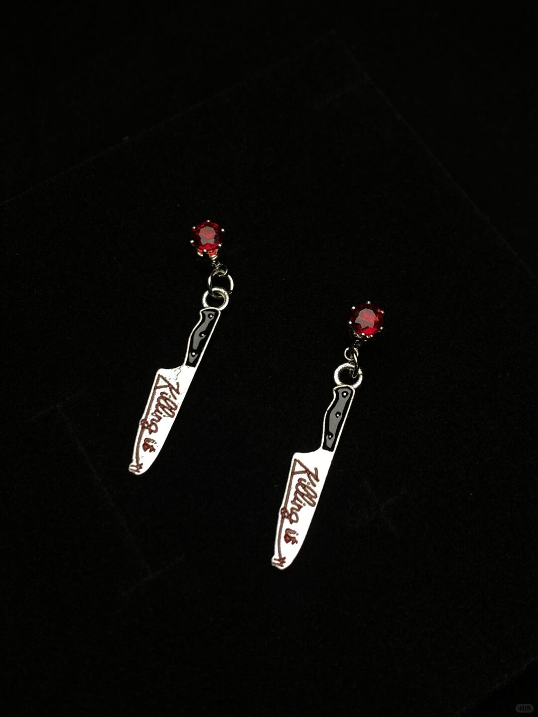 Kill Bill Stud Earrings | Punk Red‑and‑Black & Indie Edge (Limited Edition)