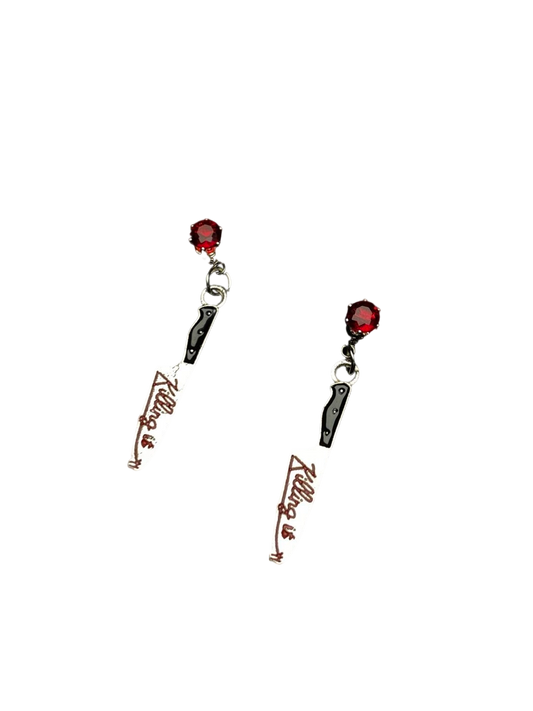 Kill Bill Stud Earrings | Punk Red‑and‑Black & Indie Edge (Limited Edition)