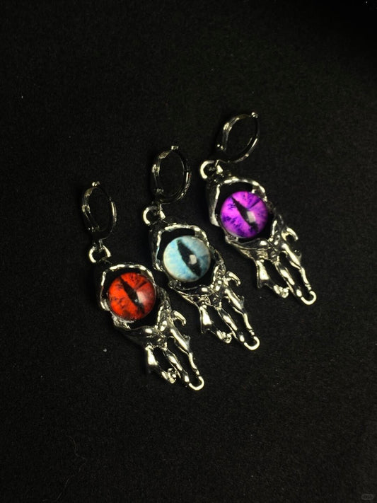 Cthulhu’s Tear Earrings | Red & Purple Eldritch Eye (Limited Edition Samples)