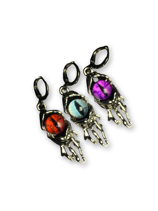 Cthulhu’s Tear Earrings | Red & Purple Eldritch Eye (Limited Edition Samples)