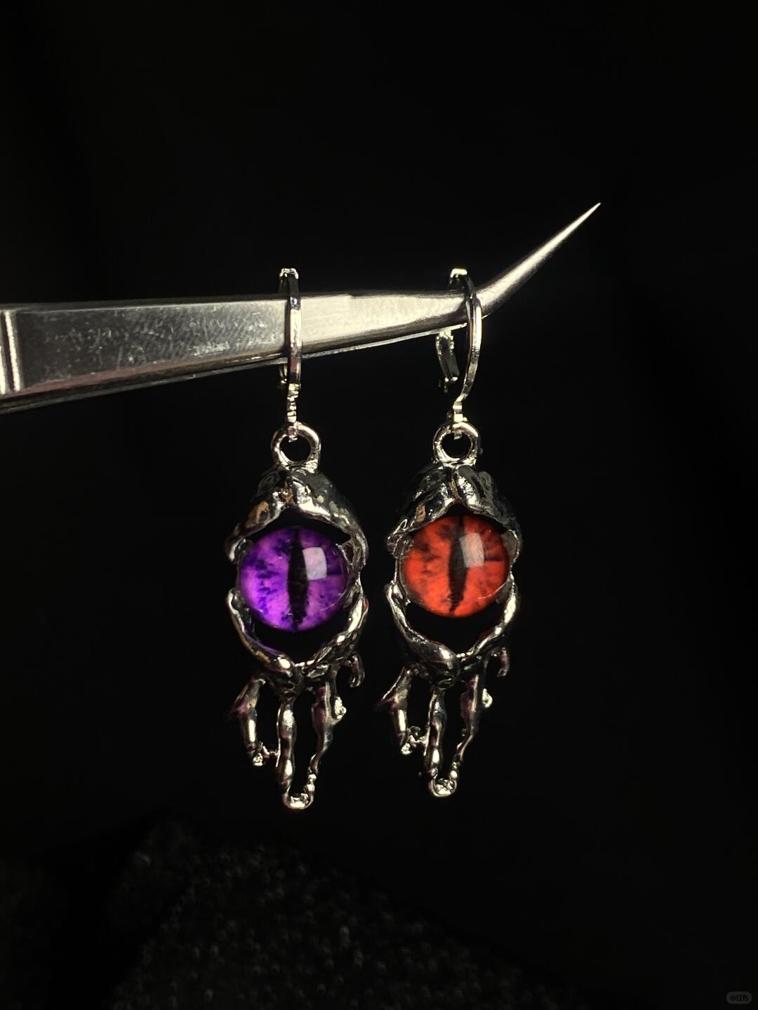 Cthulhu’s Tear Earrings | Red & Purple Eldritch Eye (Limited Edition Samples)