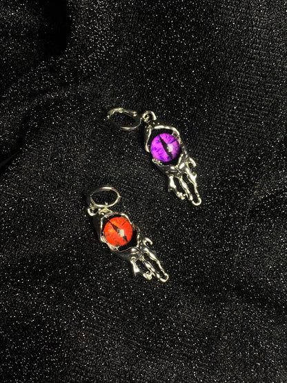 Cthulhu’s Tear Earrings | Red & Purple Eldritch Eye (Limited Edition Samples)