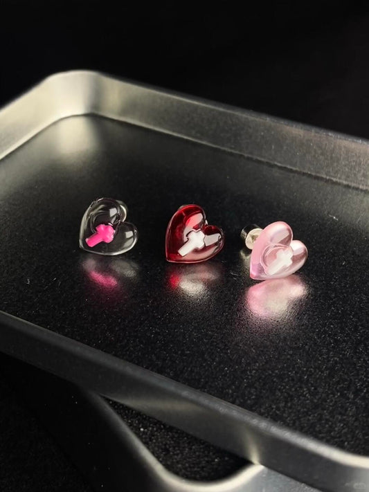 Y2Bling Crimson Vow Titanium Earrings | Titanium Steel (Limited Edition)