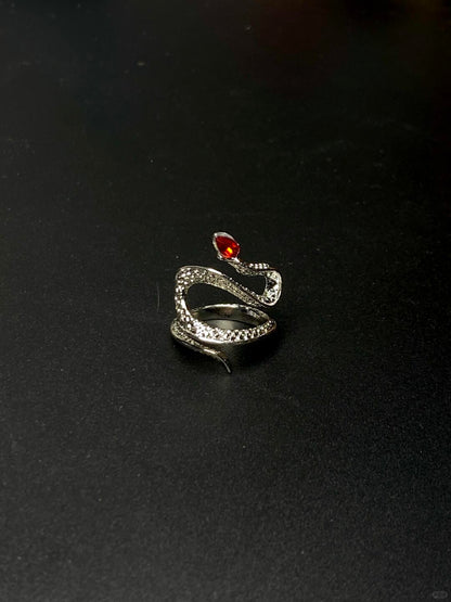 Snake Soul Ring | Gothic Serpent & Adjustable Indie Edge (Limited Edition)