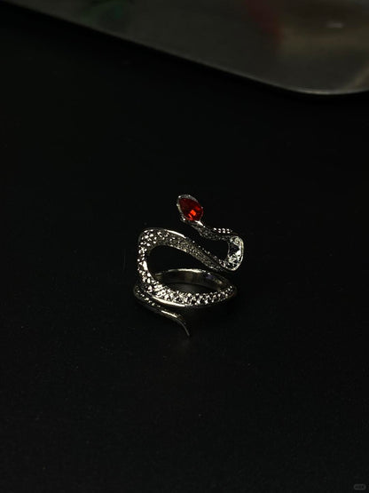 Snake Soul Ring | Gothic Serpent & Adjustable Indie Edge (Limited Edition)