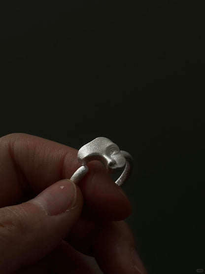 Blazed White | Heat-Treated Scorched Alba Ring (One-of-a-Kind)