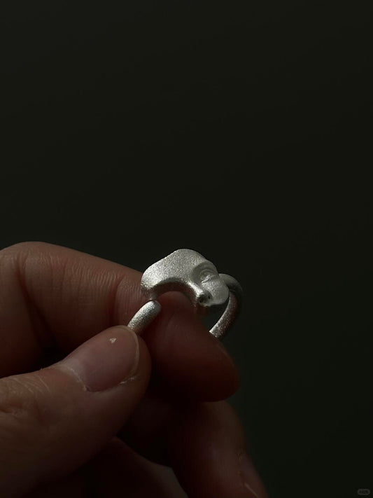 Blazed White | Heat-Treated Scorched Alba Ring (One-of-a-Kind)