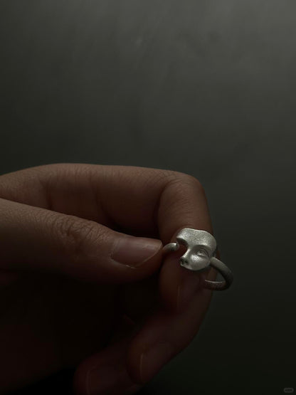 Blazed White | Heat-Treated Scorched Alba Ring (One-of-a-Kind)