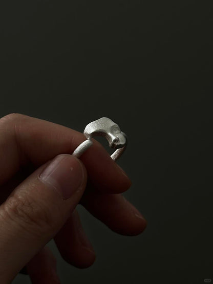 Blazed White | Heat-Treated Scorched Alba Ring (One-of-a-Kind)