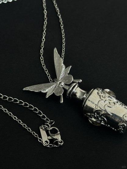 Sacred Vial | Butterfly Soul Freedom Necklace (Y2K One-of-a-Kind)