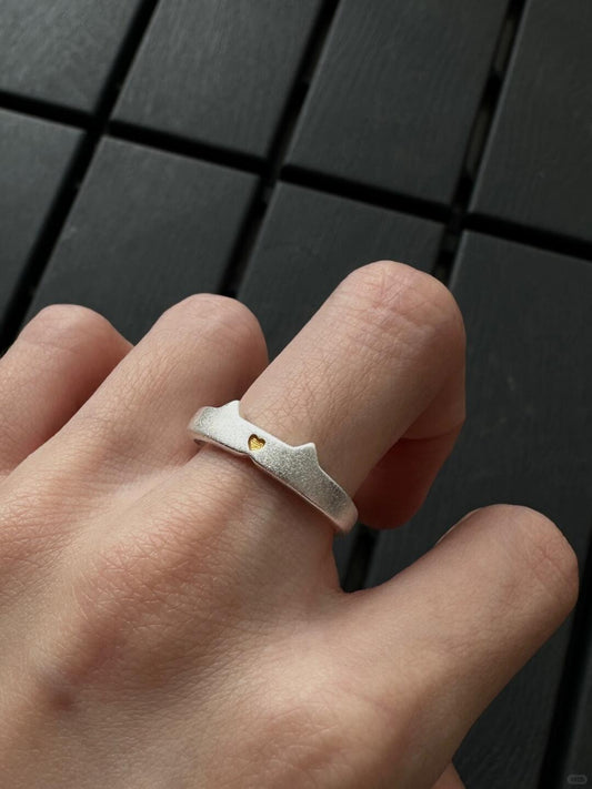 Life Is Meow & Meow | Whimsical Cat Cadence Statement Ring (Y2K One-of-a-Kind)