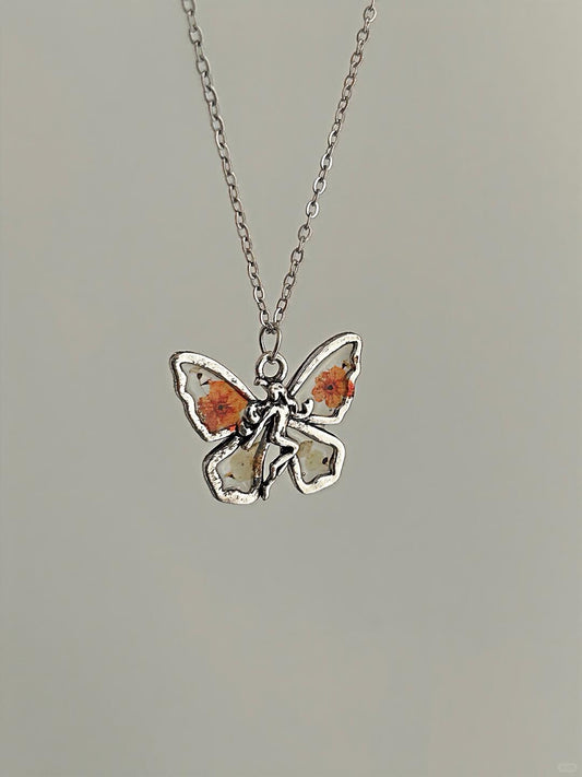 Sphenoid Girl Necklace | Vintage Butterfly Soul & Poetic Design (Limited Edition)