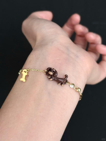 Puppy Time Bracelet | Playful Dachshund Charm (Limited Edition)