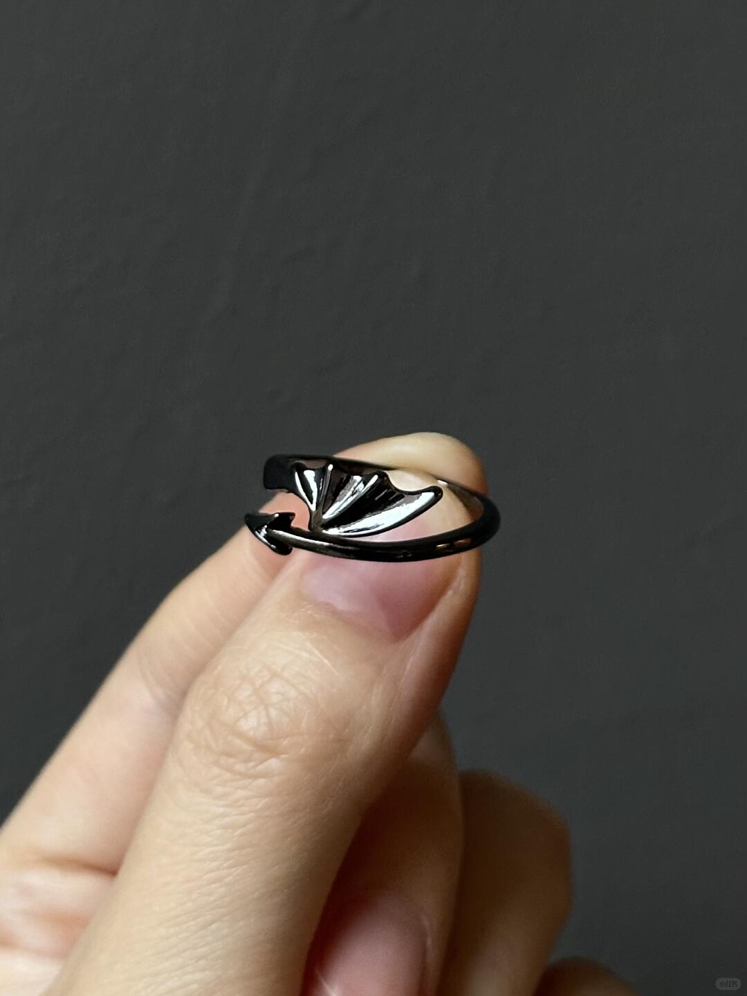 Nocturnal Wing | Bat Wing Flight Ring (Y2K One-of-a-Kind)